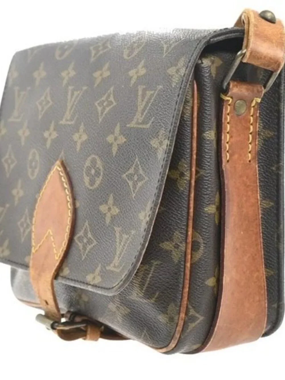 LOUIS VUITTON Cartouchiere MM Shoulder Bag Monogram Leather Brown M51253 62KP520